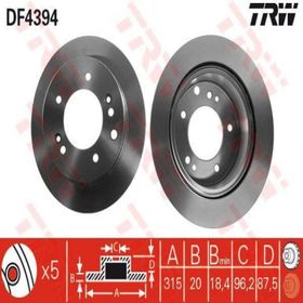 TRW-Lucas DF4394 Oto Arka Fren Diski