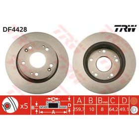 TRW-Lucas DF4428 Oto Arka Fren Diski