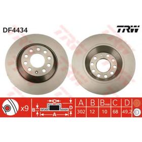 TRW-Lucas DF4434 Oto Arka Fren Diski