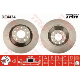TRW-Lucas DF4434 Oto Arka Fren Diski