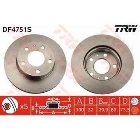TRW-Lucas DF4751S Oto Ön Fren Diski