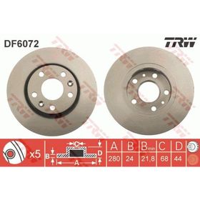 TRW-Lucas DF6072 Oto Ön Fren Diski