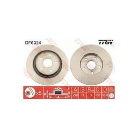 TRW-Lucas DF6324 Oto Arka Fren Diski