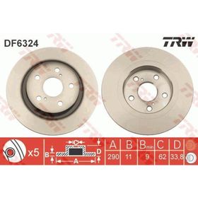 TRW-Lucas DF6324 Oto Arka Fren Diski