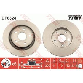 TRW-Lucas DF6324 Oto Arka Fren Diski