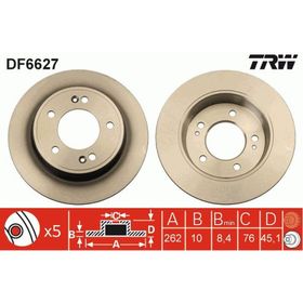 TRW-Lucas DF6627 Oto Arka Fren Diski