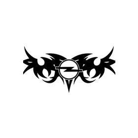 TSC Z1494 Opel Alev Desenli Etiket Modifiye 2'li Araba Sticker