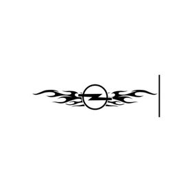 TSC Z1496 Opel Alev Desenli Etiket Modifiye 30cm Yapıştırma Sticker