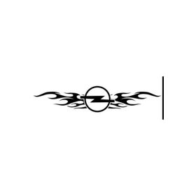 TSC Z1496 Opel Alev Desenli Etiket Modifiye 30cm Yapıştırma Sticker