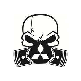 TSC Z1881 Mitsubishi Kuru Kafa Gaz Maskesi Araba Sticker