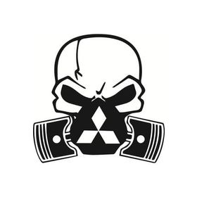 TSC Z1881 Mitsubishi Kuru Kafa Gaz Maskesi Araba Sticker