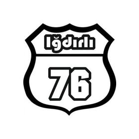 TSC Z1897 Iğdırlı 76 Etiket Siyah Yapıştırma Oto Sticker