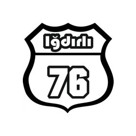 TSC Z1897 Iğdırlı 76 Etiket Siyah Yapıştırma Oto Sticker
