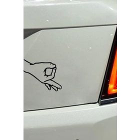 TSC Z1962 Komik El Hareketi Araba Sticker