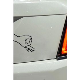 TSC Z1962 Komik El Hareketi Araba Sticker