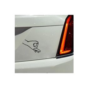 TSC Z1962 Komik El Hareketi Araba Sticker