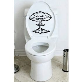TSC Z1993 Klozet Banyo Komik Resim 2 Araba Sticker