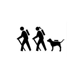 TSC Z2016 Çift Yürüyüş Köpek Kamp Aile Araba Sticker