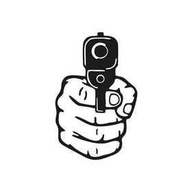 TSC Z2043 Silah Çeken El Araba Sticker