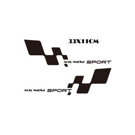 TSC Z2135 Sport Damalı 2'li Araba Sticker