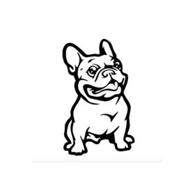 TSC Z2147 Araba İçin Fransız Buldog Köpek Yapıştırma Sticker