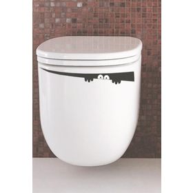 TSC Z2168 Tuvalet Klozet Çıkartması Komik Rezervuar Banyo Duvar Araba Sticker