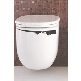 TSC Z2168 Tuvalet Klozet Çıkartması Komik Rezervuar Banyo Duvar Araba Sticker