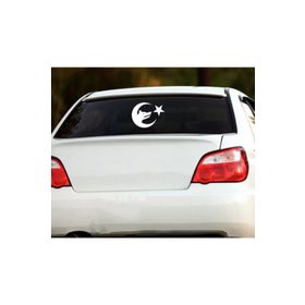 TSC Z504 Ay Yıldız Kurt Araba Araç Yapıştırma Sticker