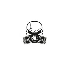 TSC Z591 Skoda Piston Kuru Kafa Araba Sticker