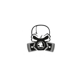 TSC Z591 Skoda Piston Kuru Kafa Araba Sticker