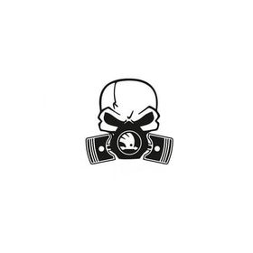 TSC Z591 Skoda Piston Kuru Kafa Araba Sticker