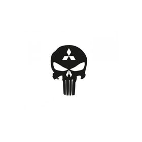 TSC Z683 Mitsubishi Kuru Kafa Punisher Araba Sticker