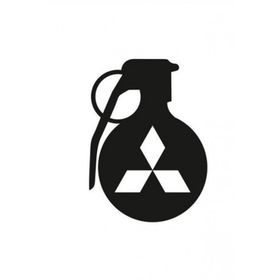 TSC Z782 Mitsubishi Komik El Bombası Araba Sticker