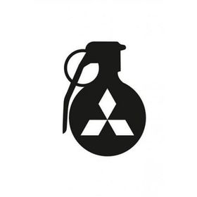 TSC Z782 Mitsubishi Komik El Bombası Araba Sticker
