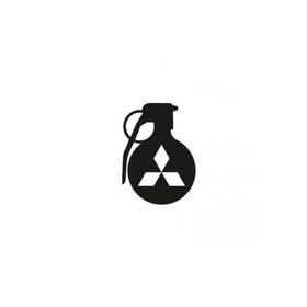 TSC Z782 Mitsubishi Komik El Bombası Araba Sticker