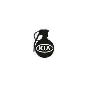 TSC Z784 Kia Araba Komik El Bombası Yapıştırma Sticker