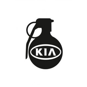 TSC Z784 Kia Araba Komik El Bombası Yapıştırma Sticker