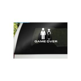 TSC Z907 Game Over Düğün Arabası Araba Süsleme Yapıştırma Sticker