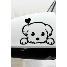 TSC Z993 Sevimli Köpek Dost 2'li Araba Sticker