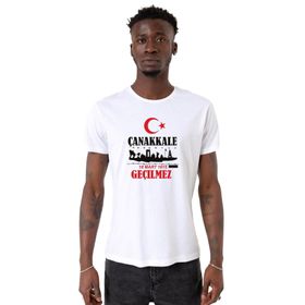 Tshirthane 18 Mart Çanakkale Geçilmez Beyaz Erkek T-shirt
