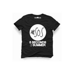 Tshirthane 5 Seconds of Summer Sos Rock Metal Müzik Baskılı Dar Kesim Slim Fit Erkek T-Shirt