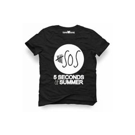 Tshirthane 5 Seconds of Summer Sos Rock Metal Müzik Baskılı Dar Kesim Slim Fit Erkek T-Shirt