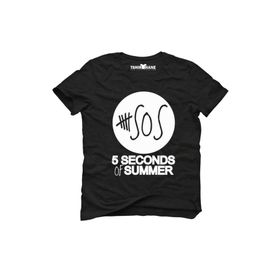 Tshirthane 5 Seconds of Summer Sos Rock Metal Müzik Baskılı Dar Kesim Slim Fit Erkek T-Shirt