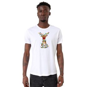 Tshirthane Adorable Reindeer Christmas Beyaz Erkek T-shirt