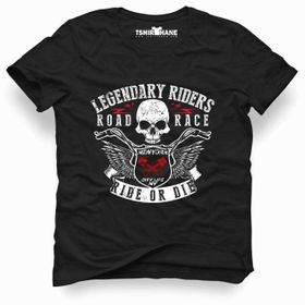Tshirthane American Ride or Die Siyah Erkek T-shirt