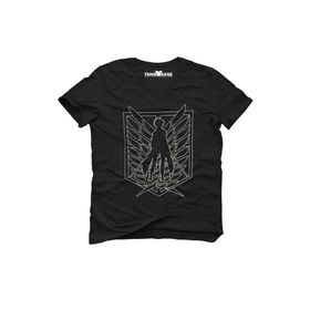 Tshirthane Anime Attack On Titan Eren Jaeger Siyah Erkek T-shirt
