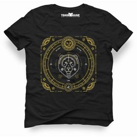 Tshirthane Aslan Burcu Leo Siyah Erkek Tshirt