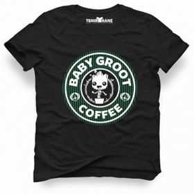 Tshirthane Baby Groot Coffee Siyah Erkek Tshirt