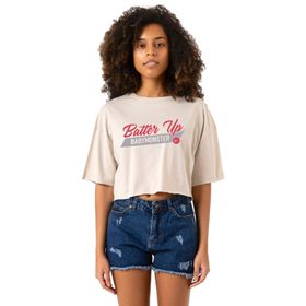Tshirthane Babymonster Batter Up Bej Kadın Crop