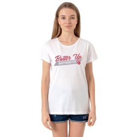 Tshirthane Babymonster Batter Up Beyaz Kadın Bisikletyaka T-shirt